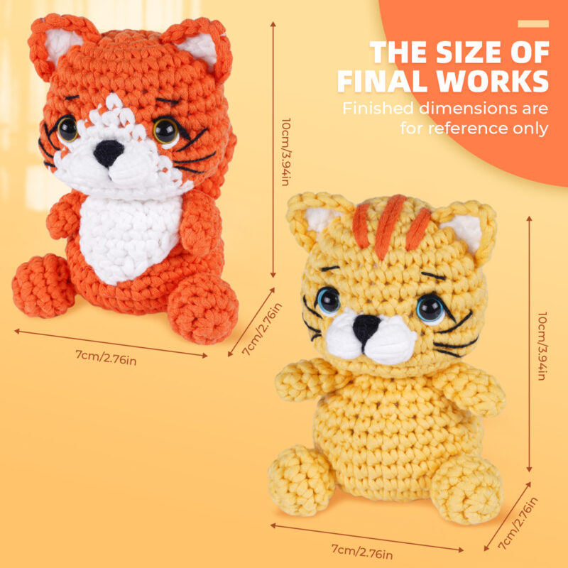 Yarn for orange cat beginner crochet kit