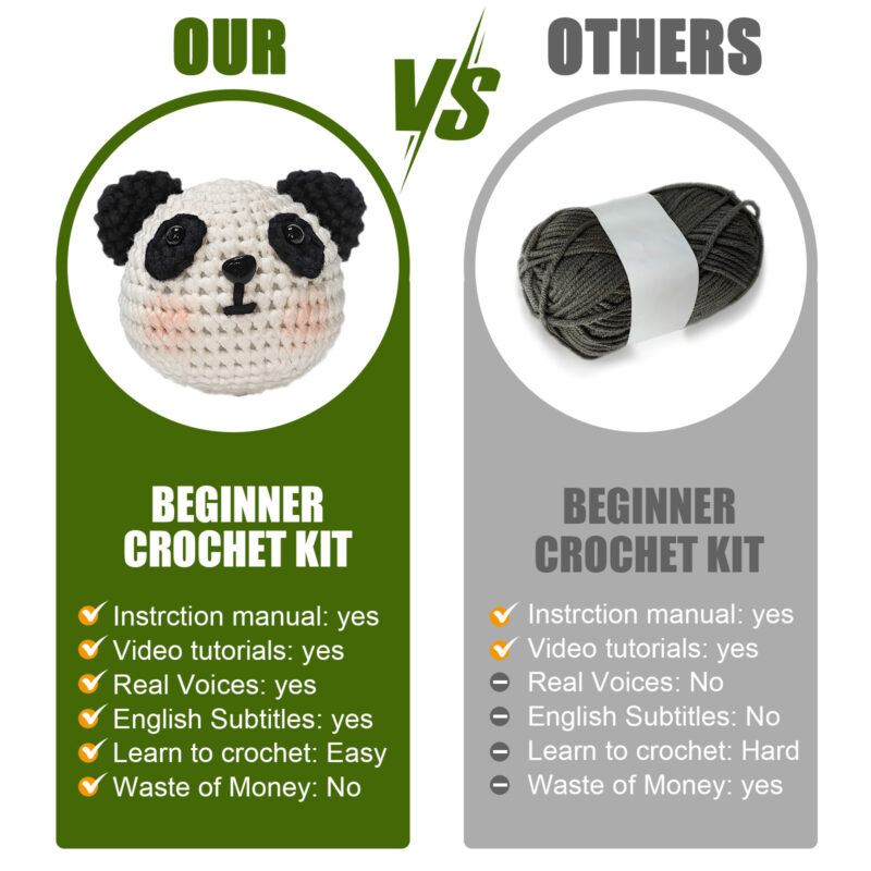 Crochet cute panda for kids toy and nursery decor