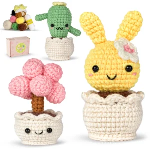 Multi succulent crochet kit for beginners full set