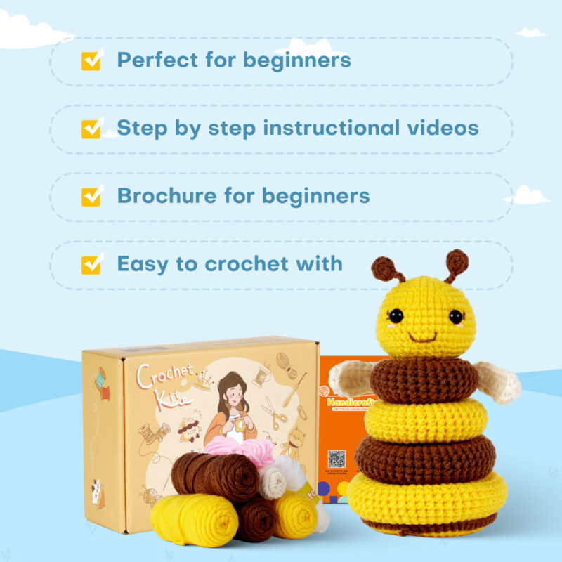Bee crochet kit as baby shower gift