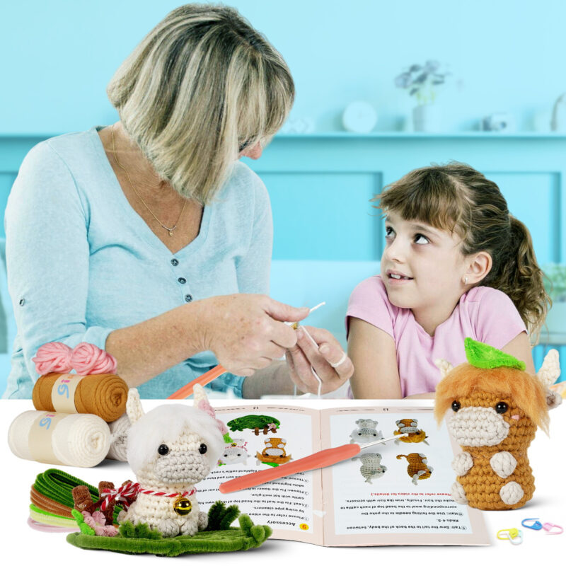 Yarn for highland cow beginner crochet kit