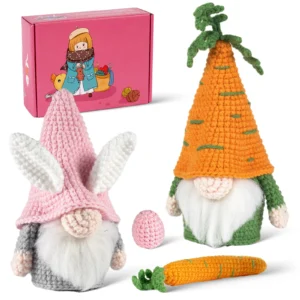 nursery decor crochet Dwarf bunny carrot crochet kit for beginners full set