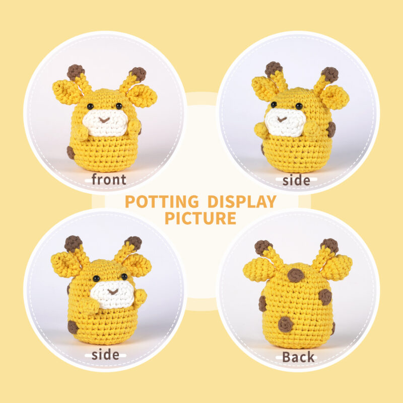 Giraffe neck crochet step tutorial