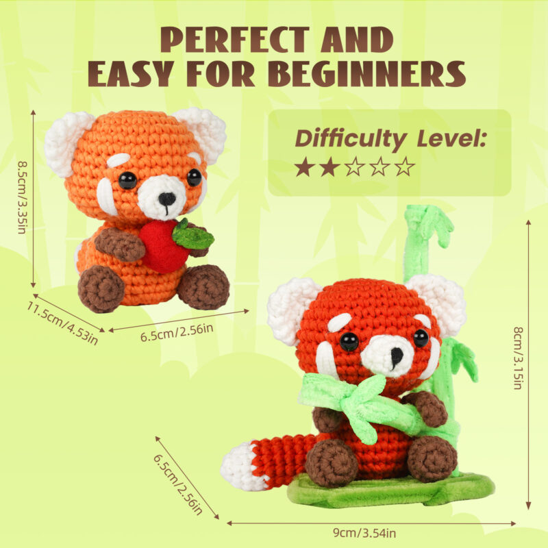 Red panda plush for woodland nursery decor