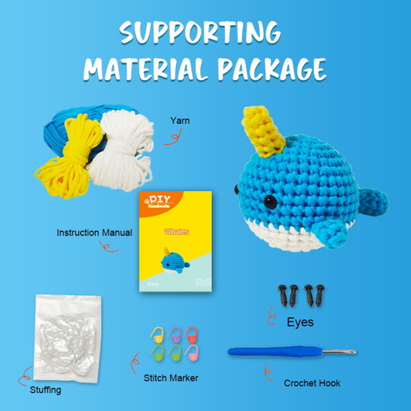 Beginner blue whale crochet step-by-step tutorial