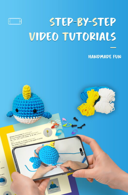 Beginner blue whale crochet step-by-step tutorial