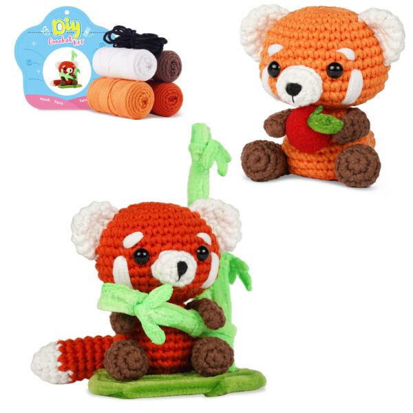 Yarn for red panda beginner crochet kit