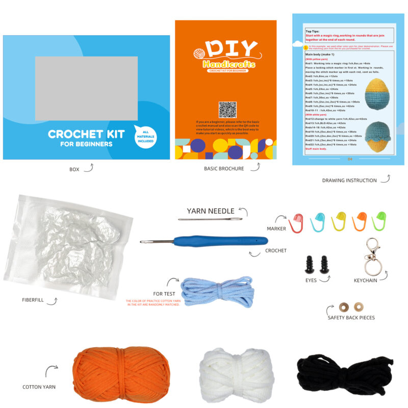 Crab Crochet Kit for Beginners | Hookcrafters 6 Crab crochet kit as handmade kids birthday gift