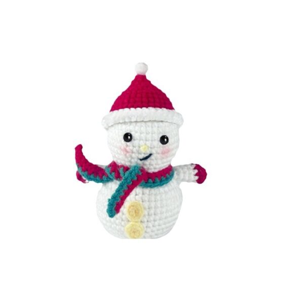 Crochet snowman for christmas tree and mantel decor