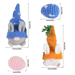 spring decor diy Carrot patch gnome crochet kit for beginners full set