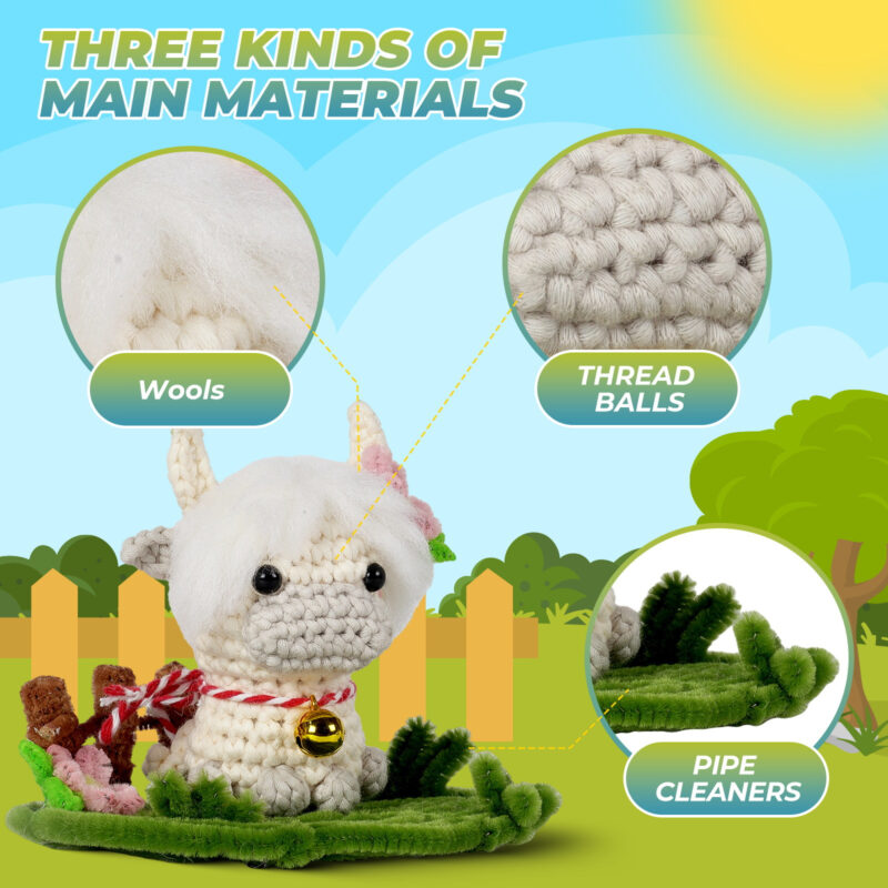 Yarn for highland cow beginner crochet kit