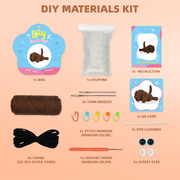 Yarn for golden retriever beginner crochet kit