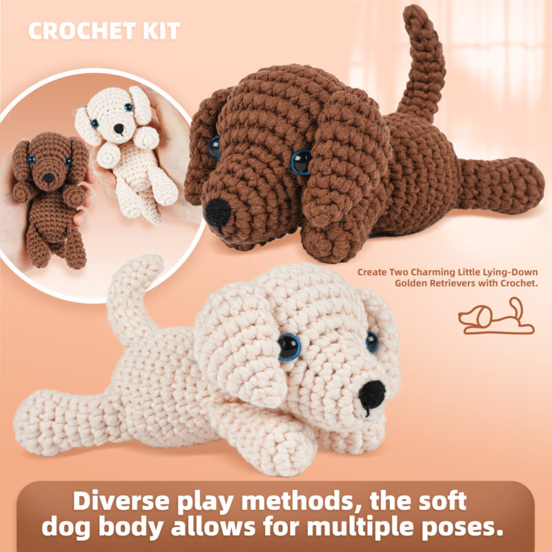 Yarn for golden retriever beginner crochet kit