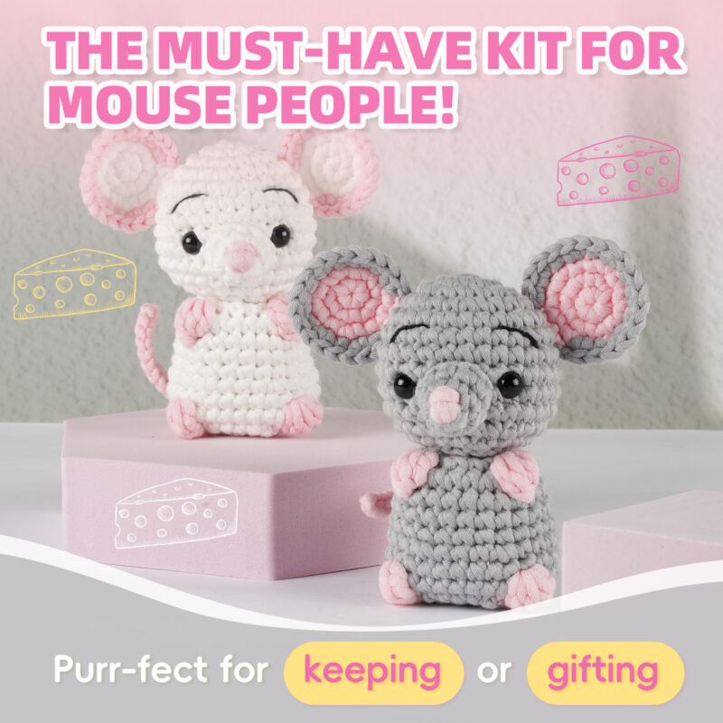 Mouse plush for woodland nursery decor