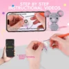 woodland animal crochet kit Gray Little Mouse Crochet Kit for Beginners | Tiny DIY Craft